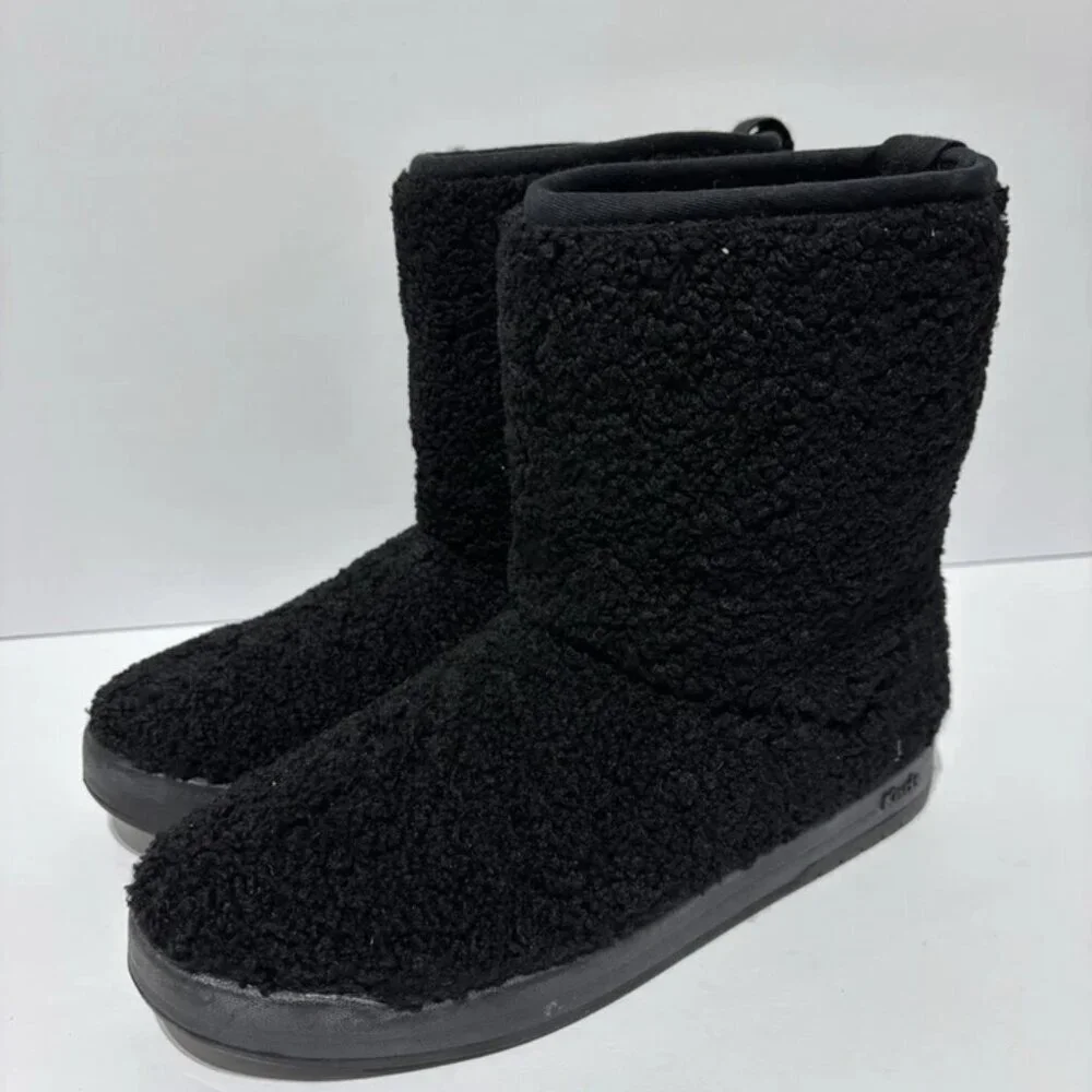 Keds Women’s Tally Faux Shearling Winter Boot Black, Size 7 M